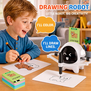 Robot de dessin intelligent pour enfants, ensemble de jouets éducatifs pour dessiner sur cartes, pour les 3-6 ans, en ABS, alimenté électriquement - Product Image 5
