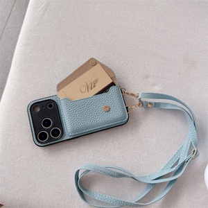 Funda tipo cartera con ranura para tarjetas y correa para iPhone 17 Pro, funda con correa cruzada para iPhone 17 Pro Max - Product Image 4