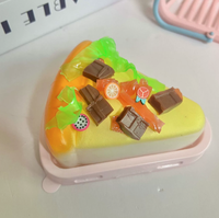 Jouet sensoriel anti-stress en mousse PU en forme de pizza à rebond lent avec logo personnalisé pour cadeau promotionnel