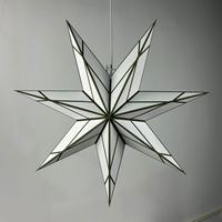 Lanterne d'étoile de conception européenne moderne faite à la main papier plié décoration de couverture de lumière de festival de noël d'intérieur