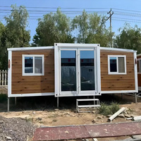 Casa Container Prefabbricata di Lusso Espandibile a Due o Tre Camere da Letto, Pieghevole e Portatile, 40 Piedi, con Doppia Ala, per Hotel