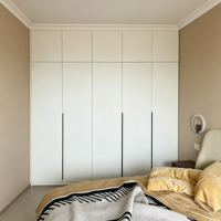 Armoire Modulaire Personnalisable pour Chambre et Salon avec Éclairage LED, en Panneaux de Mélaminé, Moderne, Écologique, Durable et Spacieuse