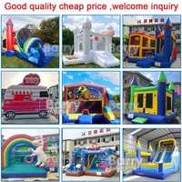 Maison de rebond commerciale pour enfants en gros avec toboggans gonflables combo aquatique châteaux de saut gonflable à vendre videur gonflable