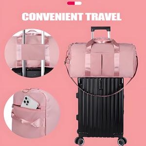 Sac de sport multifonctionnel pour femme avec compartiment à chaussures séparé pour articles mouillés et secs, idéal pour le sport et les voyages - Product Image 4