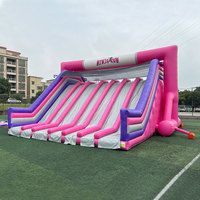 Parcours d'obstacles gonflable personnalisé en PVC pour course de 5 km, attrayant, pour adultes, avec ligne de départ, idéal pour les événements sportifs commerciaux