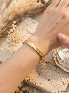 DIVYORO Romantic Gold Kada Featuring EKG Heartbeat Pattern Modern Designer <b>Bracelet</b> <b>for</b> Women and <b>Couples</b> Ethnic Fusion Jewelry - Product Image 1