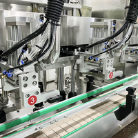 Ligne de remplissage de liquide automatique à huit buses avec système d'étiquetage de capsulage de convoyeur pour boisson cosmétique