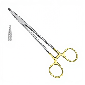 Needle <b>Holder</b> Straight 7 Inch TC Tip Tungsten Carbide Surgical Stainless Steel Reusable Precision Suturing Manual CE Certified - Product Image 1