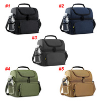 Sac isotherme à déjeuner personnalisé avec logo Oxford pour adultes, grande capacité, double compartiment, sac isotherme pour le déjeuner, pour le bureau et les trajets domicile-travail