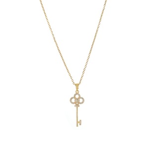 Collana in Titanio con Ciondolo a Quadrifoglio in Stile Coreano, Catena per Clavicola Super Scintillante Placcata <span class=keywords><strong>Oro</strong></span>/Argento per Donne - Product Image 4