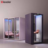 Cabine de bureau individuelle moderne pour télétravail, cabine téléphonique avec cadre en aluminium, mobilier acoustique, facile à assembler, cabine de bureau portable