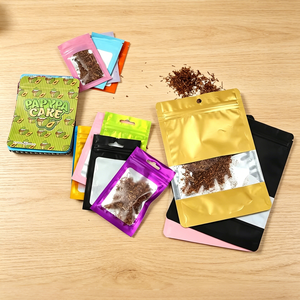 Hot Sale Customizable Logo Waterproof <b>Plastic</b> Manual Square Belt Sealing <b>Strip</b> 60x100mm Full Size 1/3,5g Tobacco Pouch Mylar Bag - Product Image 1