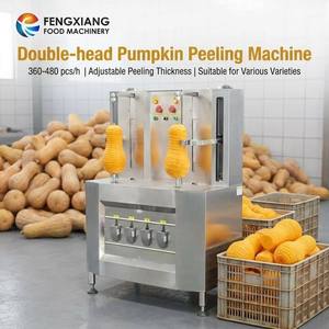 FXP-99 Butternut Squash Peeler 6-8pcs/min Double Head <b>Fruit</b> and <b>Vegetable</b> Pumpkin Peeling <b>Machine</b> for Farm - Product Image 1