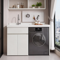 Évier de salle de bain de luxe moderne avec meuble de buanderie intégré en marbre nid d'abeille, résistant aux rayures, à l'eau et au feu, pour usage en cuisine