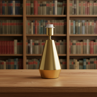Lampe d'ambiance LED simple et flexible avec finition en fer moderne, base de lampe géométrique conique pour la maison, le bureau et l'étude