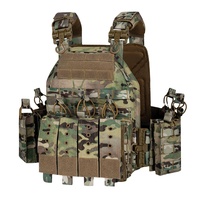 Gilet tactique personnalisé en polyester camouflage pour l'aventure en plein air, fermeture éclair, sac de poitrine résistant à l'usure, imperméable