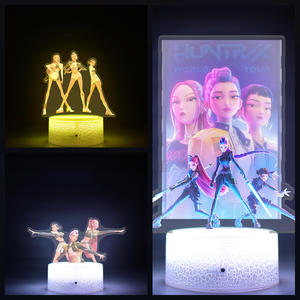 Vente en gros de lampes de nuit LED 3D décoratives pour la maison, style K-POP Demon Hunters, avec télécommande, pour chambre à coucher - Product Image 4