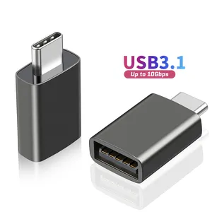 Factory directly Mini Type C Male to USB 3.0 3.1A Female USB Adapter OTG Converter