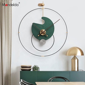 Mandelda – nouvelles horloges artisanales pour salon, <span class=keywords><strong>horloge</strong></span> murale minimaliste en béton, découpe CNC pour décoration de salon à vendre - Product Image 2