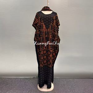 2025 New Style Fashion Plus Size Ethnische Bubu Robe Afrikanischer Frühling/Herbst Atmungsaktiver Sommer Diamant druck Frauen Loose Cotton <span class=keywords><strong>Dress</strong></span> - Product Image 3