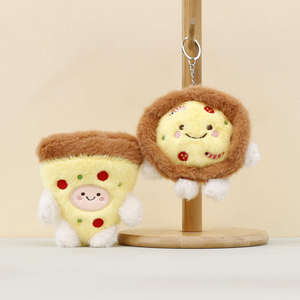Vente en gros de petite poupée Pizza mignonne de dessin animé Poupées à clés Longues jambes <span class=keywords><strong>Sandwich</strong></span> Pendentif en peluche Cadeau d'anniversaire Charme anti-stress pour - Product Image 2