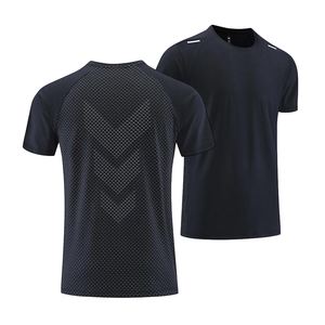 Áo thun thể thao nam chất liệu nhanh khô, kiểu dáng ôm body, bán buôn, dùng tập luyện, gym, chạy bộ - Product Image 2