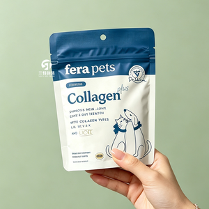 Sachets d'emballage personnalisés pour friandises pour chiens, qualité alimentaire, avec fermeture éclair, pochettes verticales avec trou de suspension, options de couleur et de taille personnalisées - Product Image 6