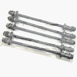 Axe de vélo solide en acier de 240mm, pour remplacement et réparation, gris - Product Image 2