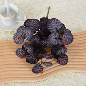 Mappetto di verdure di eucalipto artificiale in seta con <span class=keywords><strong>5</strong></span> forchette per matrimonio in giardino decorazioni per interni ed esterni arbusti di piante durevoli - Product Image 6