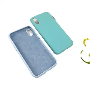 Casing penutup ponsel silikon asli murah pabrik untuk iPhone 14 13 12 11 Pro Max Mini XR XS 6 7 8