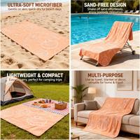 Turkish Microfiber Beach Towels Child Adult-Eco-Friendly Woven Quick-Dry Sand-Free Novelty Modern Style Rectangle Summer Use