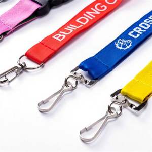 Wholesale Sublimation Polyester Nylon Flat Cheap <b>Personalized</b> Custom Logo Printing Lanyard - Product Image 4