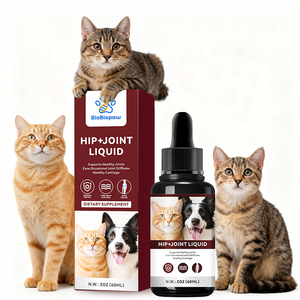 Tetesan untuk anjing kucing, panggul dan kesehatan sendi, suplemen hewan peliharaan cair nyeri sendi, tetesan kunyit glukosamin - Product Image 6