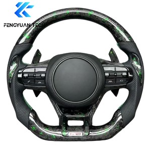 Volante Deportivo Personalizado de Fondo Plano en Fibra de Carbono Rojo y Negro para Kia K5 Gt Line K1 K2 K3 K4 2021 2022 2023 2024 2025 - Product Image 4