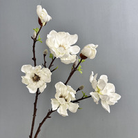 Fleurs artificielles en EVA, texture réaliste, moulées et embossées, pour la décoration intérieure, à tige unique, à fleurs multiples, thème mariage