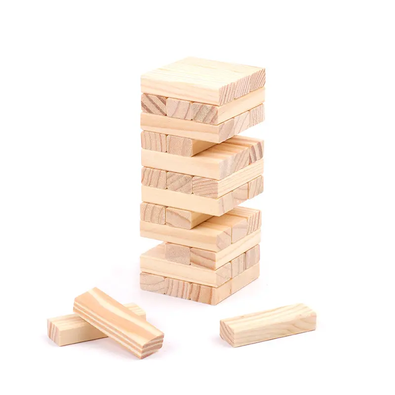 36 buah ukuran Mini blok kayu susun Timbers menara permainan