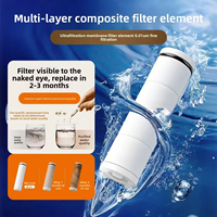 Pommeau de Douche FEIDU à Pression d'Air avec Filtre Anti-Calcaire, Jet Hybride Pluie, Fixation Murale pour Salle de Bain