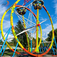 Manège personnalisé Ferris Ring : Grand équipement de fête foraine rotatif et palpitant pour parcs d'attractions