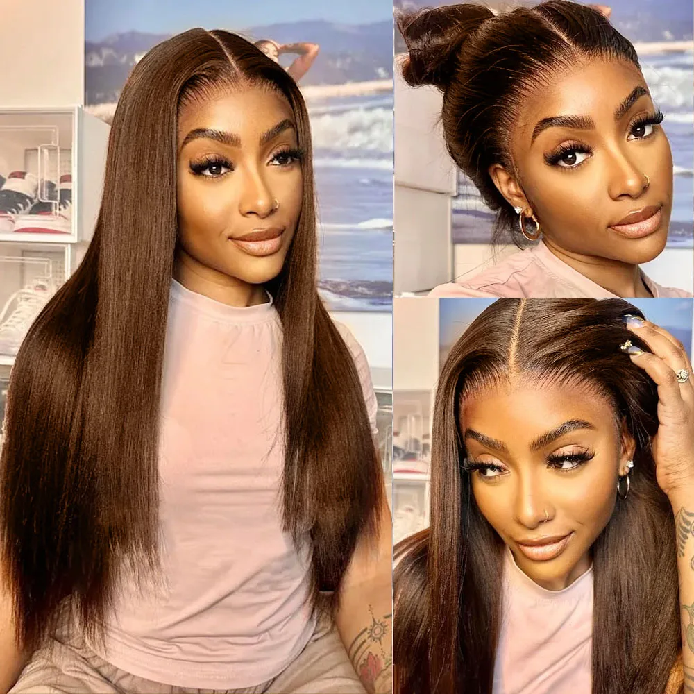 Reddish brown yaki coarse 360 wig