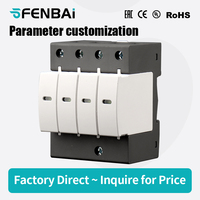 Parafoudre FENBAI 4 pôles T1 T2 DC AC SPD 20KA 40KA 220V 385V 800V 1200V pour protection contre les surtensions solaires photovoltaïques