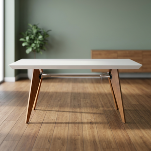 High Quality <b>White</b> Color <b>Dining</b> <b>Tables</b> with Wood Base from Turkiye - Product Image 2