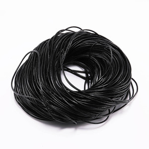 Genuine <b>Leather</b> Round Cowhide Rope Black Dark Brown Khaki Jewelry Making Supplies For <b>Bracelets</b> And Accessories - Product Image 4