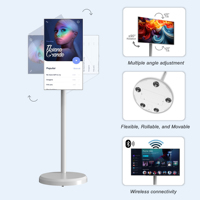 Precio de fábrica TV Android todo en uno de 21,5 pulgadas Pantalla de transmisión móvil inteligente portátil Retroiluminación LED Pantalla giratoria HD blanca