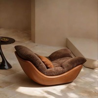 Fauteuil lounge moderne haut de gamme en cuir capitonné modulaire pour salon