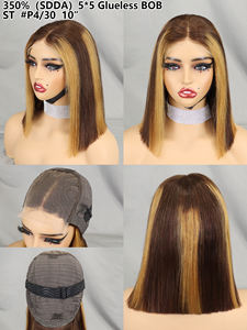 5X5 Lace Human Hair <b>Wigs</b> for Bob <b>Braids</b> Glueless Straight Hair with Natural Texture - Product Image 5