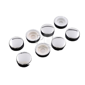 Elementi di Fissaggio Caps Targa Vite Cornice d'argento del Bicromato di Potassio Dado Copre Anelli Adattatori Set licenza Numero di Targa Bulloni - Product Image 4