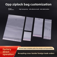 Sacs refermables auto-adhésifs OPP, emballage plastique personnalisé pour vêtements et bijoux avec design personnalisé