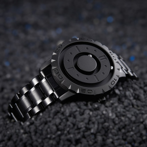 Soldes Exceptionnelles Montre à Quartz Créative à Bille Magnétique pour Homme Montre Tendance Noire Cool et Luxueuse Sans Bordure pour Homme Orologio Uomo - Product Image 2