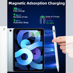 Stylet Actif Métallique de Haute Qualité pour <span class=keywords><strong>iPad</strong></span> A16 12e Génération, Recharge Sans Fil Type-C, Rejet de la Paume et Sensibilité à l'Inclinaison - Product Image 2