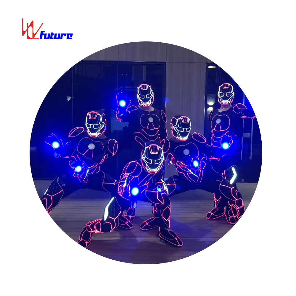 * WL-0239 433 Drahtlose steuerung LED-Robot Kostüm LED Tanzen Roboter Ironman Kostüm Halloween leistung tragen LED Ironman Anzüge